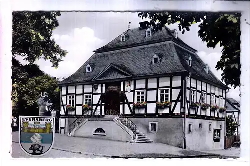 5778 MESCHEDE - EVERSBERG, Rathaus, Stadtwappen, 1958