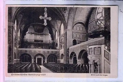 6380 BAD HOMBURG, Erlöserkirche, Innenansicht, Blick auf die Orgel