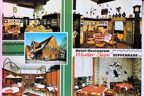 4710 LÜDINGHAUSEN - SEPPENRADE, Hotel "Mutter Siepe", Klapp-Karte