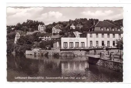 5372 GEMÜND, Hotel Friedrichs, Zusammenfluß von Olef und Urft, 1966