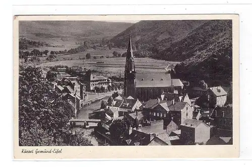 5372 GEMÜND, Kirche mit Umgebung, 50er Jahre, Brfm. fehlt