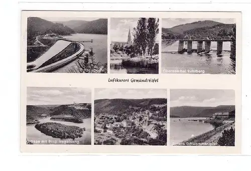 5372 GEMÜND, Urfttalsperre, Obersee, Rursee, Burg Vogelsang...