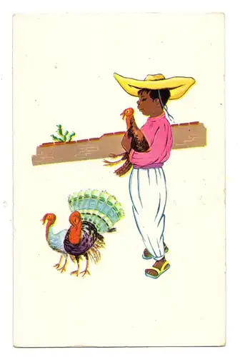KINDER - Mexicanerjunge mit Truthähnen