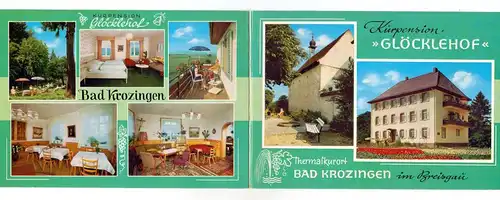 7812 BAD KROZINGEN, Kurpension GLÖCKLEHOF, Klapp-Karte