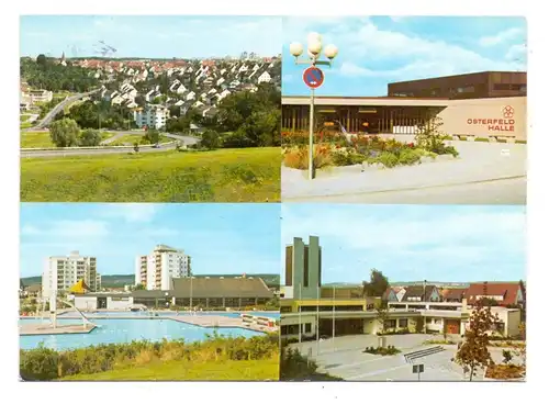 7300 ESSLINGEN - BERKHEIM, Aufstiegstrasse, Osterfeldhalle, Hallenfreibad, Osterfeldkirche-