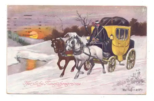 POST - Postkutsche, Künstler-Karte Ad. Hoffmann, 1920