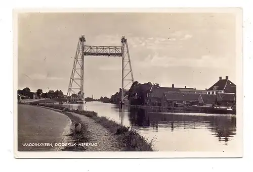 NL - ZUID-HOLLAND - WADDINXVEEN, Doorkijk Hefbrug, 1936