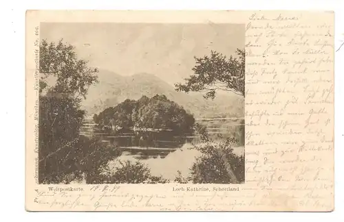UK - SCOTLAND - STIRLINGSHIRE, Loch Katrine, Künstler-Karte / Artist-pc, 1899
