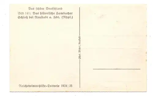 6730 NEUSTADT / Weinstrasse, Hambacher Schloß, WHW 1934 / 1935