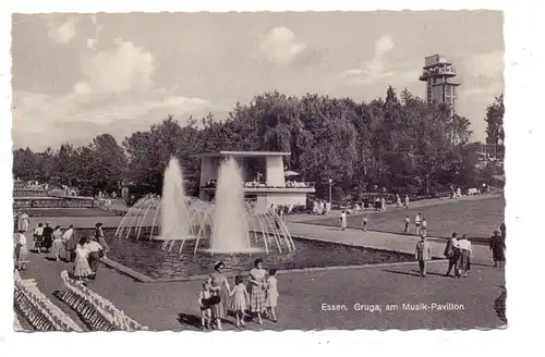 4300 ESSEN, GRUGA, Brunnen am Musik-Pavillon, 1959