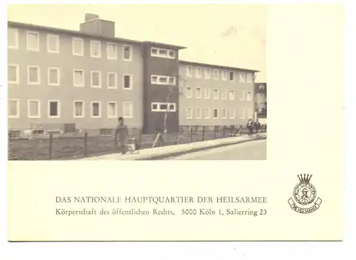 5000 KÖLN, Nationales Hauptquartier der Heilsarmee, Salierring 23, Klapp-Karte