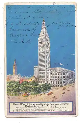 USA - NEW YORK CITY - Madison Square, Metropolitan Life Insurance Comp.1910