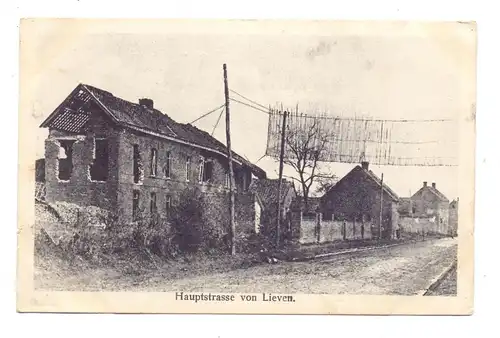 F 62800 LIEVIN, Zerstörungen 1.Weltkrieg, Hauptstrasse von Lievin, 1917, deutsche Feldpost