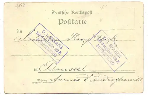 2192 HELGOLAND, Lithographie, Insel, Helgoländer Trachten, Kaiserfahnen