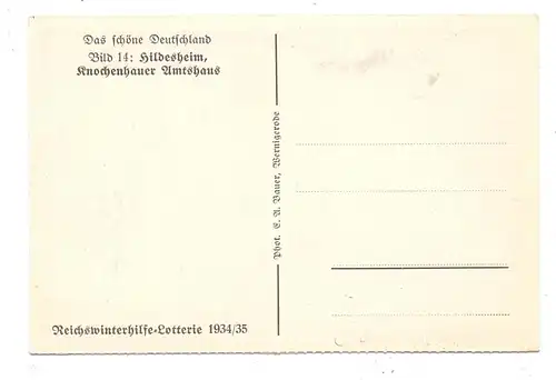 3200 HILDESHEIM, Knochenhauer Amtshaus, WHW 1934 / 35
