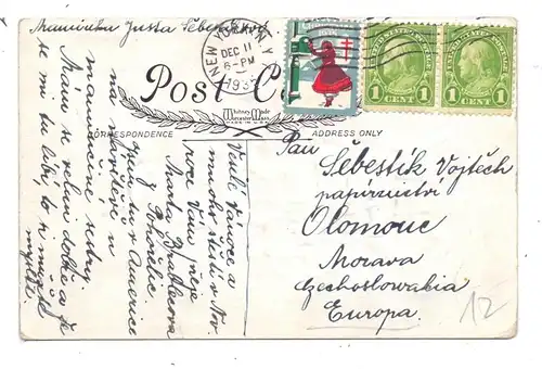 WEIHNACHTEN - WEIHNACHTSMANN / SANTA mit Rentier / Rendier, 1935