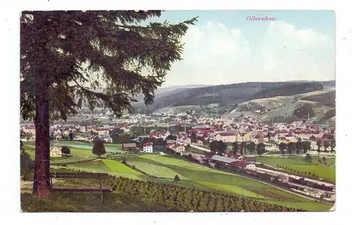 0-9330 OLBERNHAU, Panorama mit Bahnhof, 1909