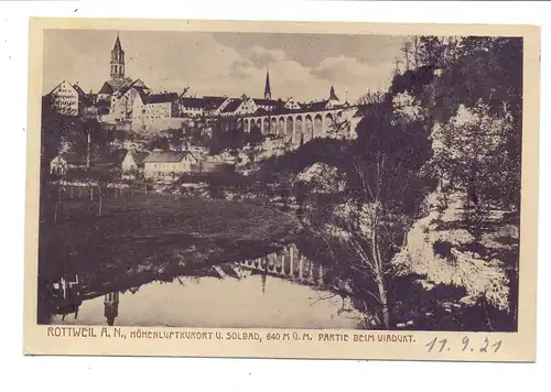 7210 ROTTWEIL, Partie beim Viadukt, 1921