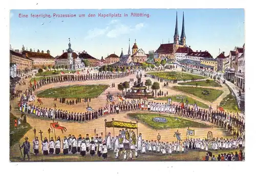 8262 ALTÖTTING, Wallfahrtsort, Pilgerzug, Pilgergebet