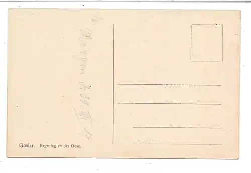 3380 GOSLAR, Regentag an der Gose, Künstler-Karte 1897