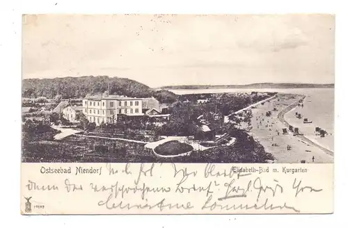 2408 TIMMENDORFER STRAND - NIENDORF, Elisabeth-Bad mit Kurgarten, 1905