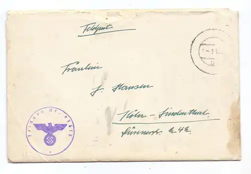 MILITÄR 2.Weltkrieg, Feldpost 07515, 3. Kranken-Transport Abt. 692, 02.08.1940, Brief mit Inhalt