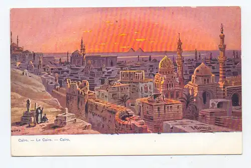 EGYPT - CAIRO, Artist F. Perlberg, ca. 1905