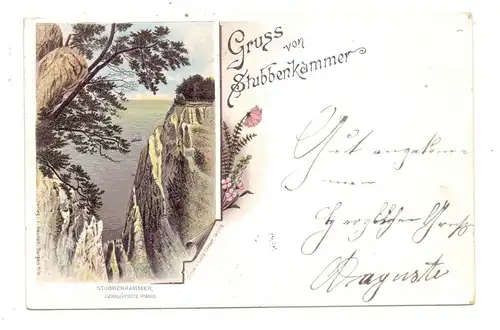 0-2330 SASSNITZ - STUBBENKAMMER, Lithographie 1898