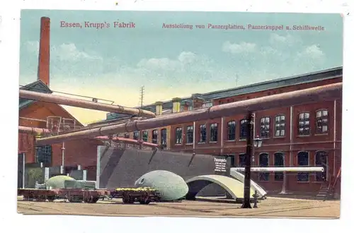 MILITÄR - KRUPP Panzer / Chars / Tanks - Ausstellung von Panzerplatten / Panzerkuppel, 1923