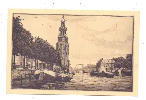 NL - NOORD-HOLLAND - AMSTERDAM, Munttoren, Binnenschiffe, Leipzig Weltausstellung 1914 Buch & Graphik