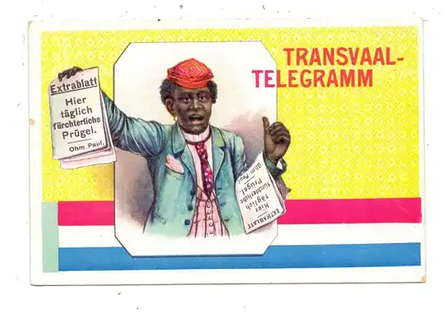 SOUTH AFRICA - BOER WAR / Burenkrieg, OHM KRÜGER, Transvaal - Telegramm, ca. 1905