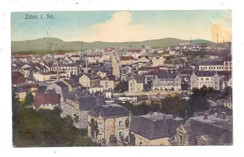 0-8800 ZITTAU, Ortsansicht, 1910, kl. Fleck