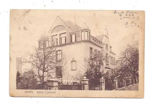 4130 MOERS, Städt. Lyzeum, 1919