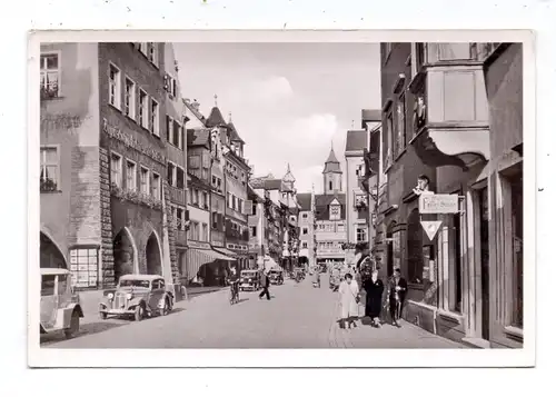 8990 LINDAU, Blick auf den Diebsturm, Altstadt, Oldtimer