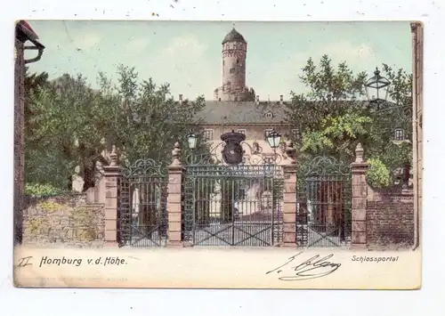 6380 BAD HOMBURG, Schlossportal, 1903