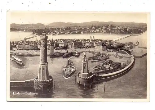 8990 LINDAU, Hafen, Landpoststempel "Weildorf über Überlingen", 1935