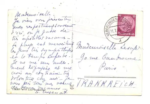 8990 LINDAU, Hafen, Landpoststempel "Weildorf über Überlingen", 1935