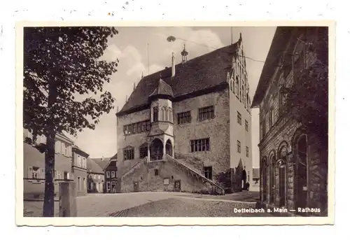 8716 DETTELBACH, Rathaus, rücks. kl. Klebereste
