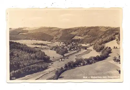 0-9381 AUGUSTUSBURG - HENNERSDORF, Blick von der Kunnersteinbaude