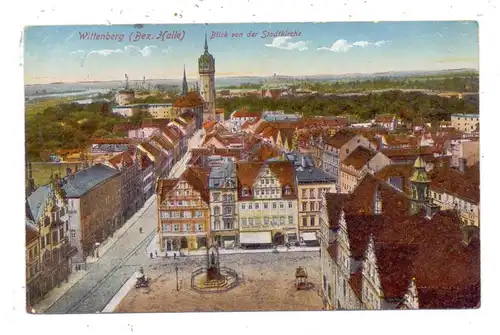 0-4600 WITTENBERG, Blick von der Stadtkirche, 1918