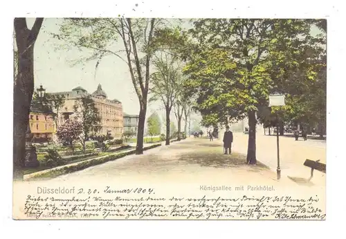 4000 DÜSSELDORF, Königsallee mit Parkhotel, 1904, COLOR