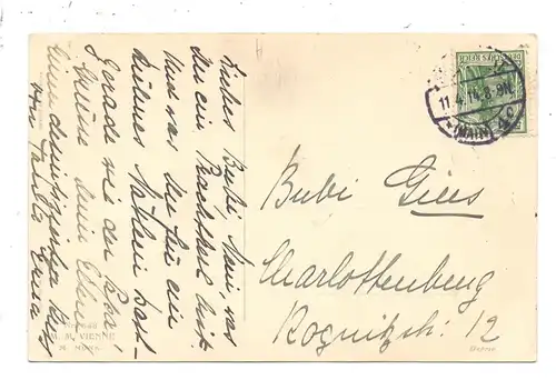 KÜNSTLER / ARTIST - PAULI EBNER, Fröhliche Oster, Kinder mit Osternest, 1914 Munk # 848