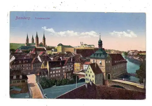 8600 BAMBERG, Totalansicht, bayerische Frankatur, 1917
