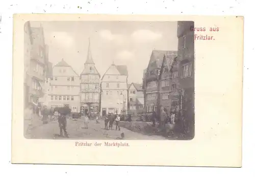 3580 FRITZLAR, Gruss aus... Der Marktplatz, ca. 1905