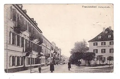 BÖHMEN & MÄHREN - FRANZENSBAD / FRANTISKOVY LAZNE, Stefanstrasse, kl. Eckkncik