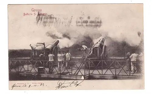 I 16100 GENOVA / GENUA, Batteria S. Benigno, 1909