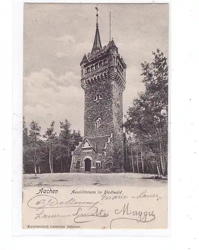 5100 AACHEN, Aussichtsturm im Stadtwald, 1919