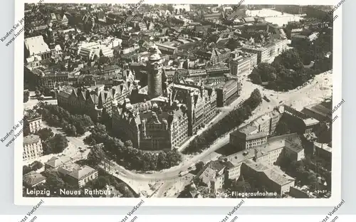 0-7000 LEIPZIG, Neues Rathaus und Umgebung, Luftaufnahme 30er Jahre