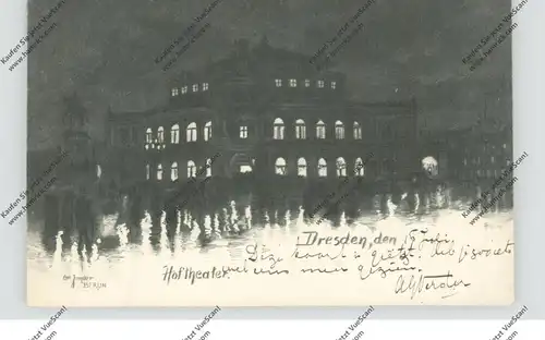 0-8000 DRESDEN, Hoftheater, Künstler-Karte Carl Jander, ca. 1905