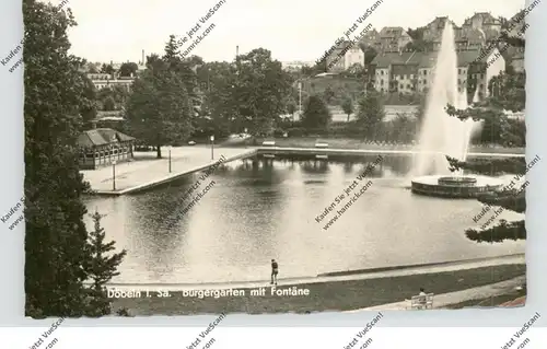 0-7300 DÖBELN, Bürgergarten mit Fontäne, 1967
